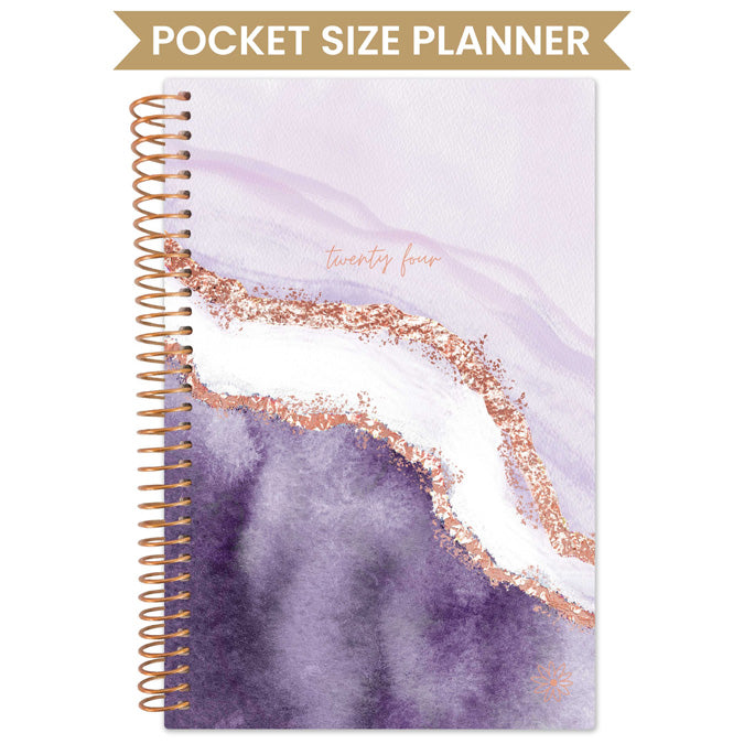 2024 Soft Cover Planner, 4" x 6", Daydream Believer, Lavender