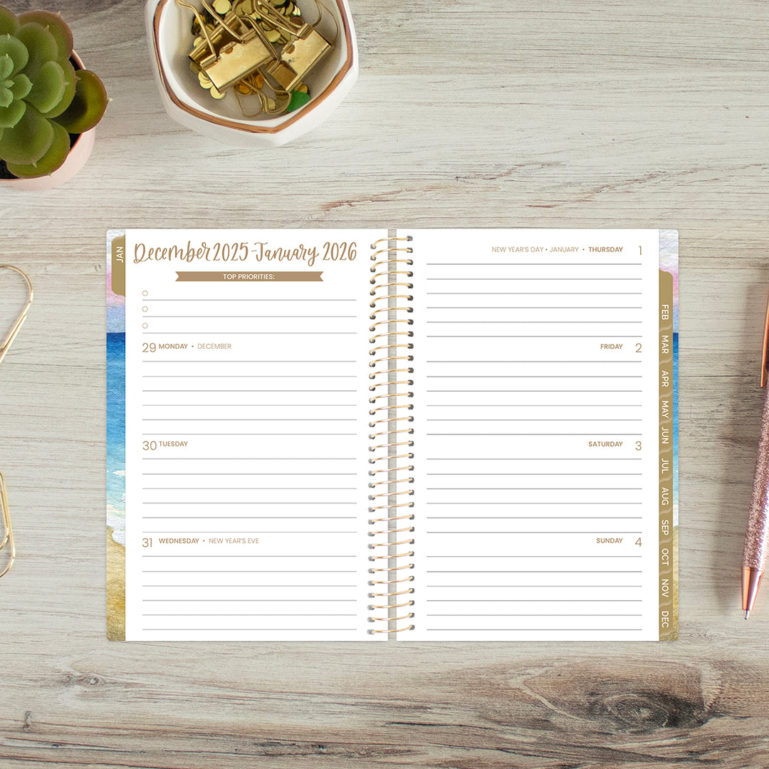 2026 Soft Cover Planner, 4" x 6", Coastal Calm