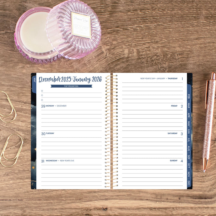 2026 Soft Cover Planner, 4" x 6", Midnight Sky