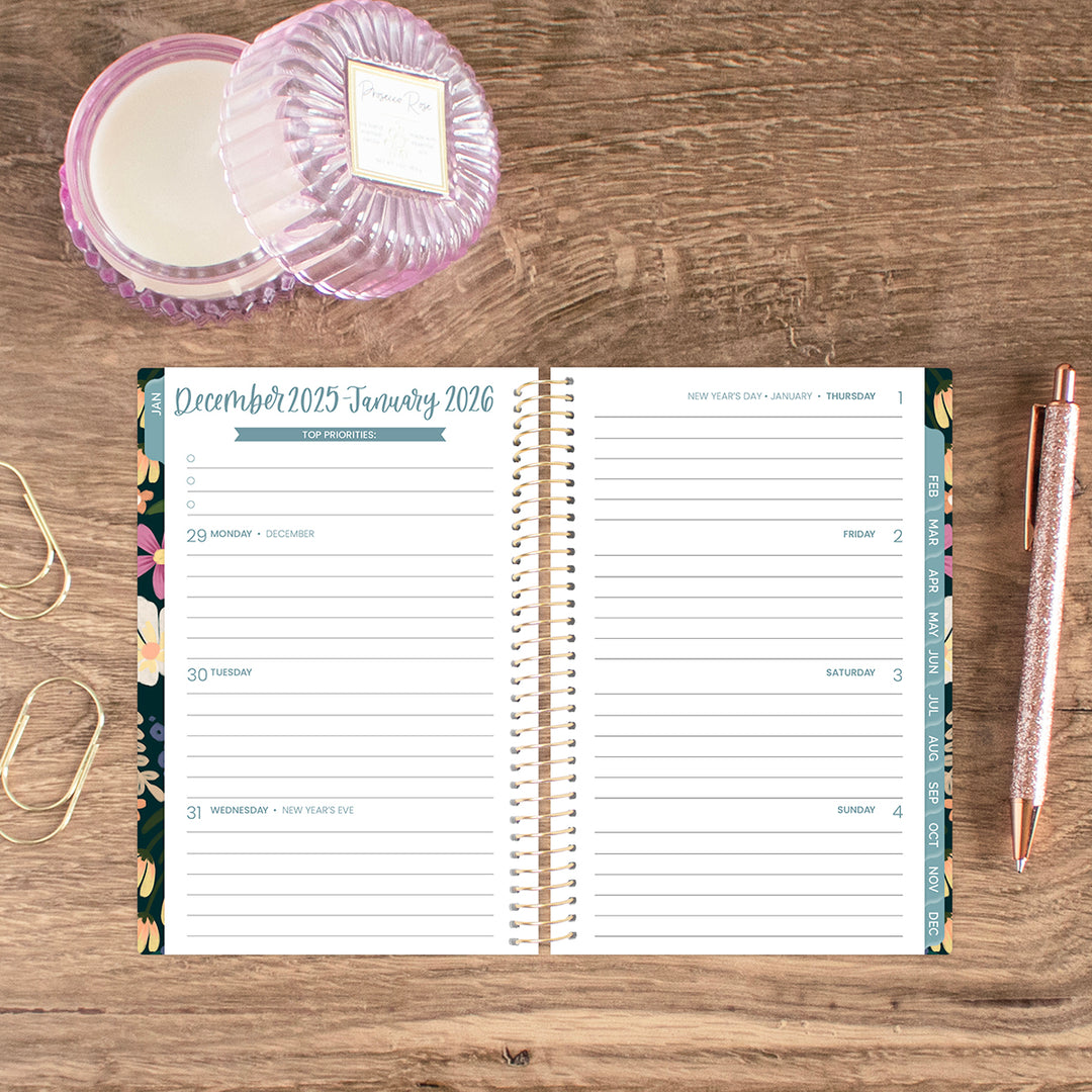 2026 Soft Cover Planner, 4" x 6", Blooming Wildly