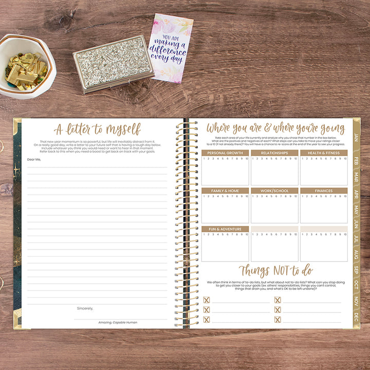 2026 Hard Cover Planner, 8.5" x 11", Celestial Skies