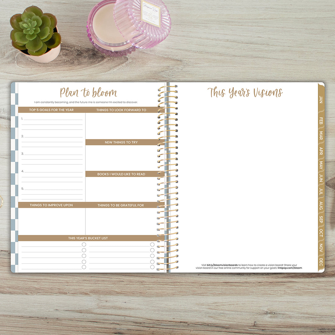 2026 Soft Cover Planner, 8.5" x 11", Checkered