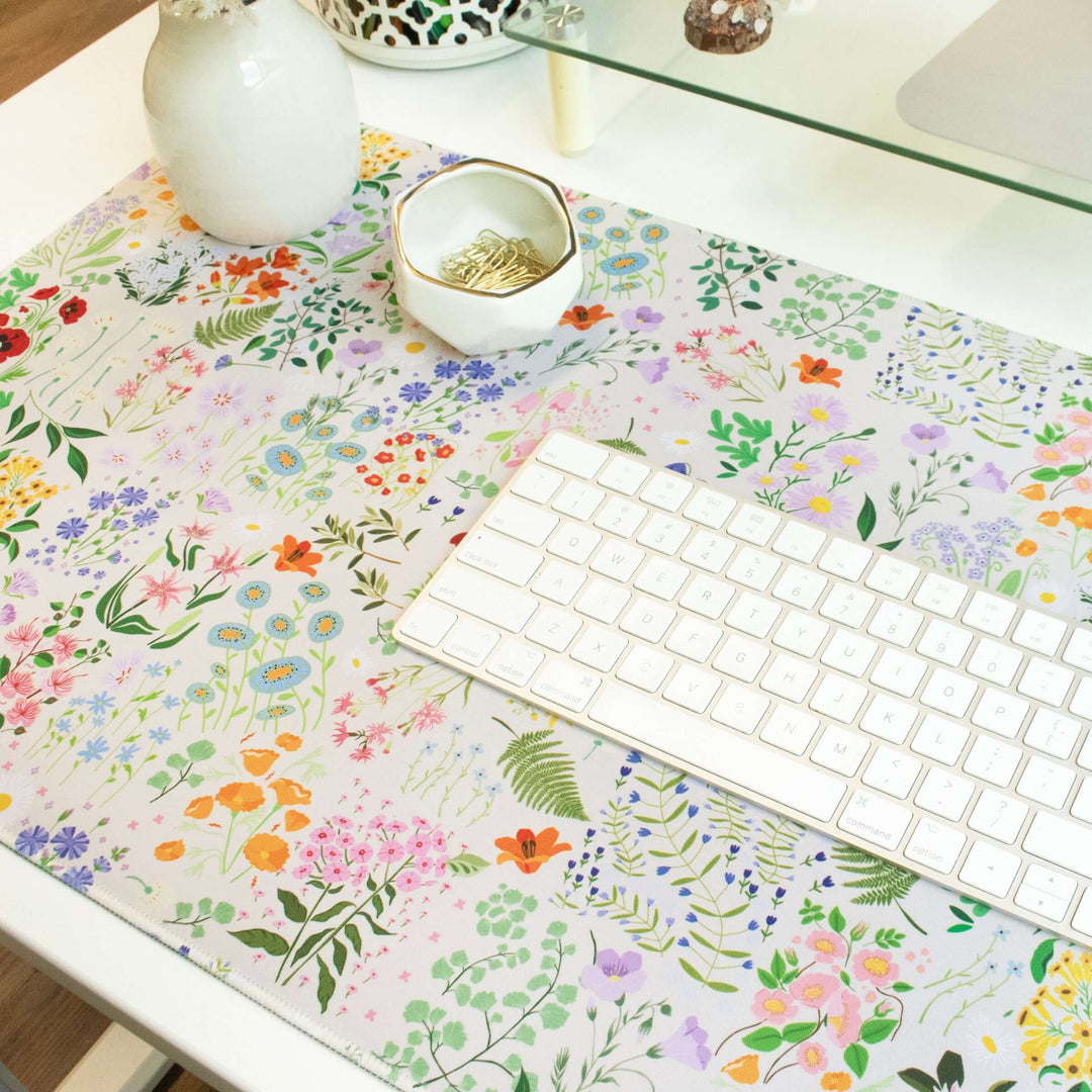 Large Desk Mat, Garden Party
