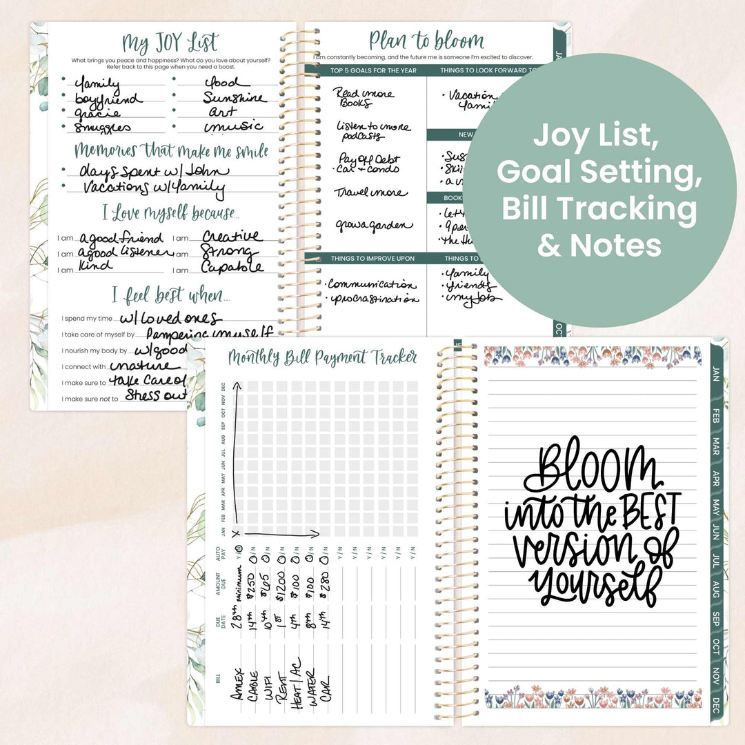 2026 Soft Cover Planner, 4" x 6", Eucalyptus, White