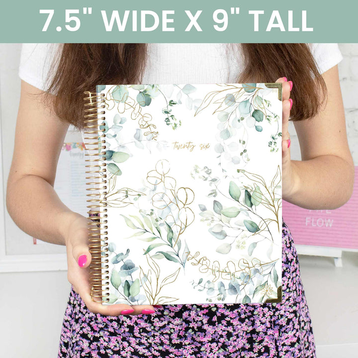 2026 Vision Planner, 7.5" x 9", Eucalyptus, White