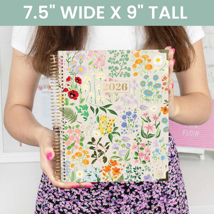 2026 Vision Planner, 7.5" x 9", Garden Party, Beige