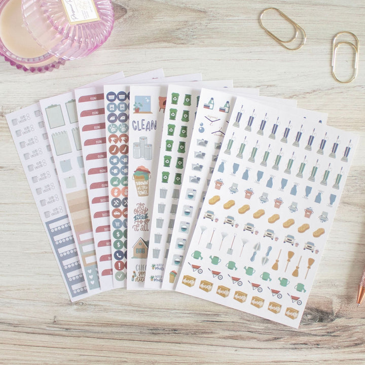 Planner Stickers, Household Chore Pack