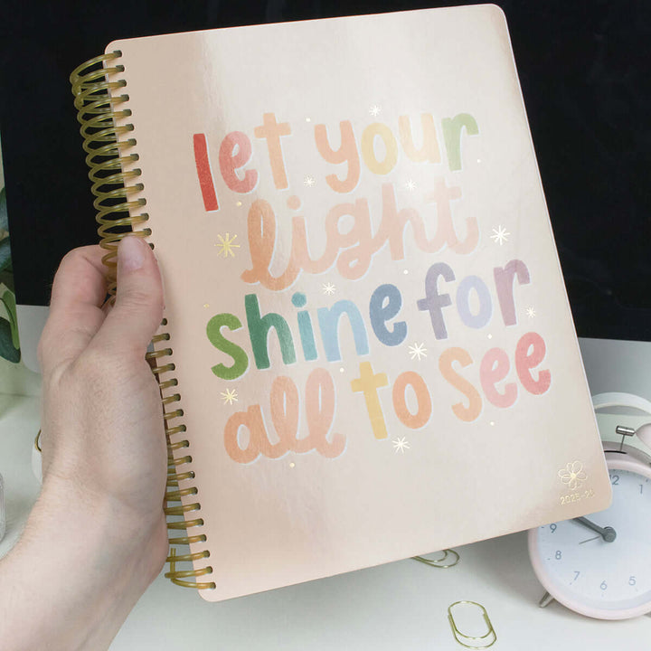 2025-26 Soft Cover Daisy Student Planner, 7" x 9", Let Your Light Shine