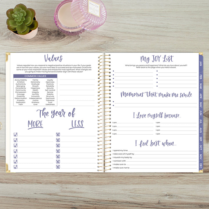 2026 Hard Cover Planner, 8.5" x 11", Spread Kindness Like Wildflowers