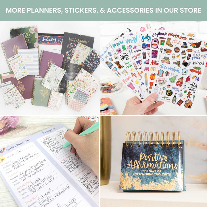 2026 Hard Cover Planner, 8.5" x 11", Tan Leopard