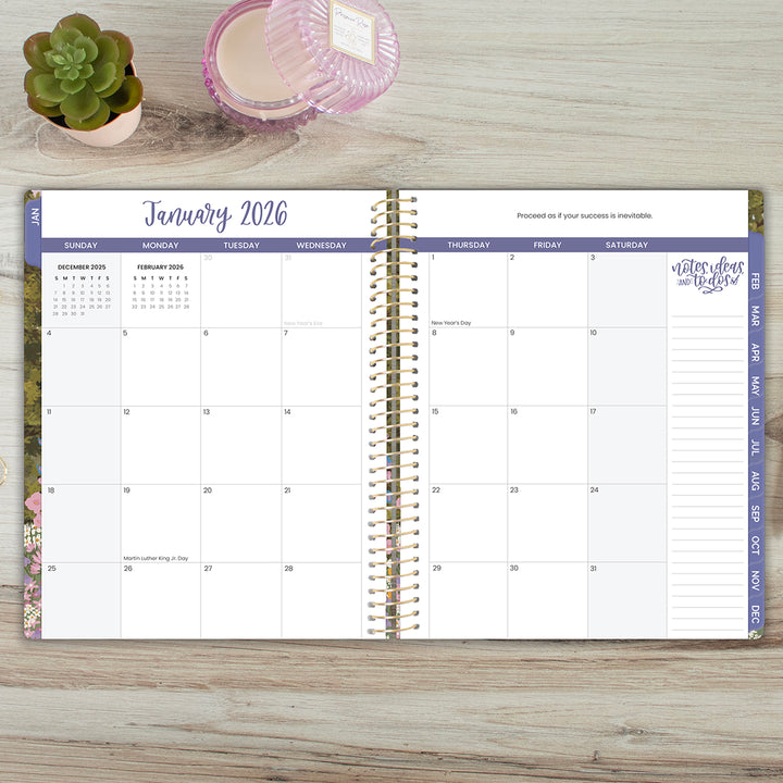 2026 Soft Cover Planner, 8.5" x 11", Wildflower Mountainside