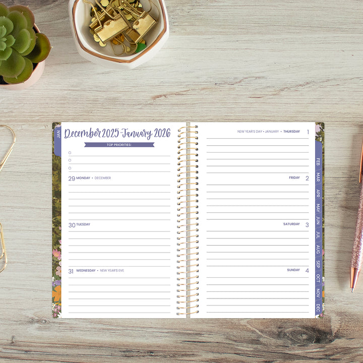 2026 Soft Cover Planner, 4" x 6", Wildflower Mountainside