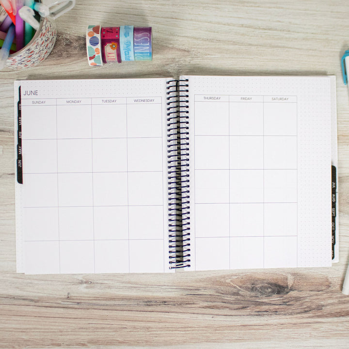 Undated Dot Journaling Planner & Calendar, Dots