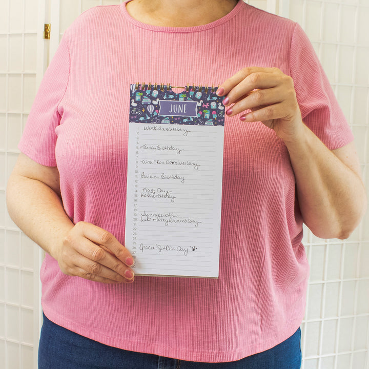 Perpetual Calendar, 5" x 10", Holiday Icons