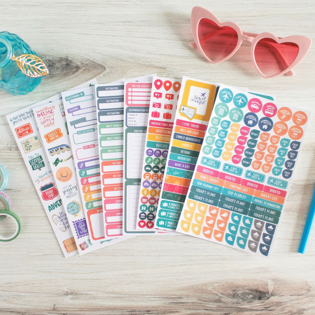 Planner Stickers, Travel Pack