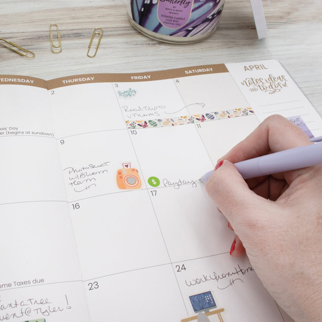 2026 Monthly Planner, 9" x 12", Garden Party