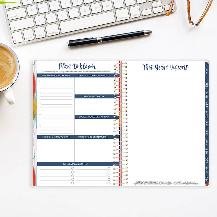 2026 Soft Cover Planner, 5.5" x 8.25", Brilliant Brushstrokes