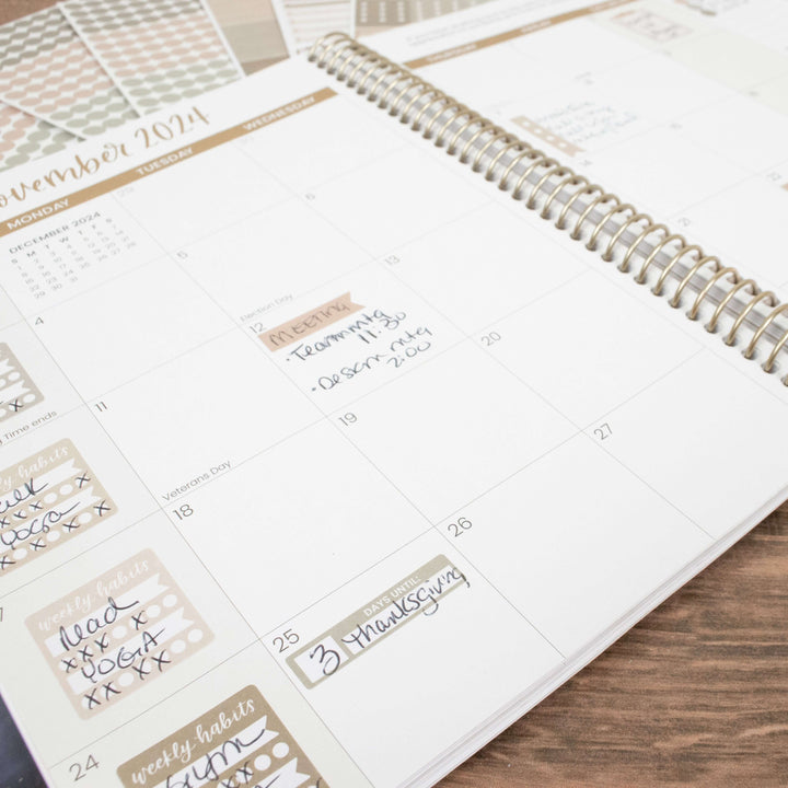 Planner Stickers, Color Coding Pack, Aesthetic Boho