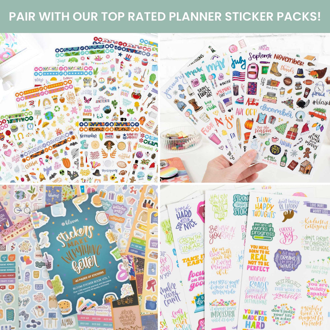 2026 Hard Cover Planner, 8.5" x 11", Garden Party, Beige