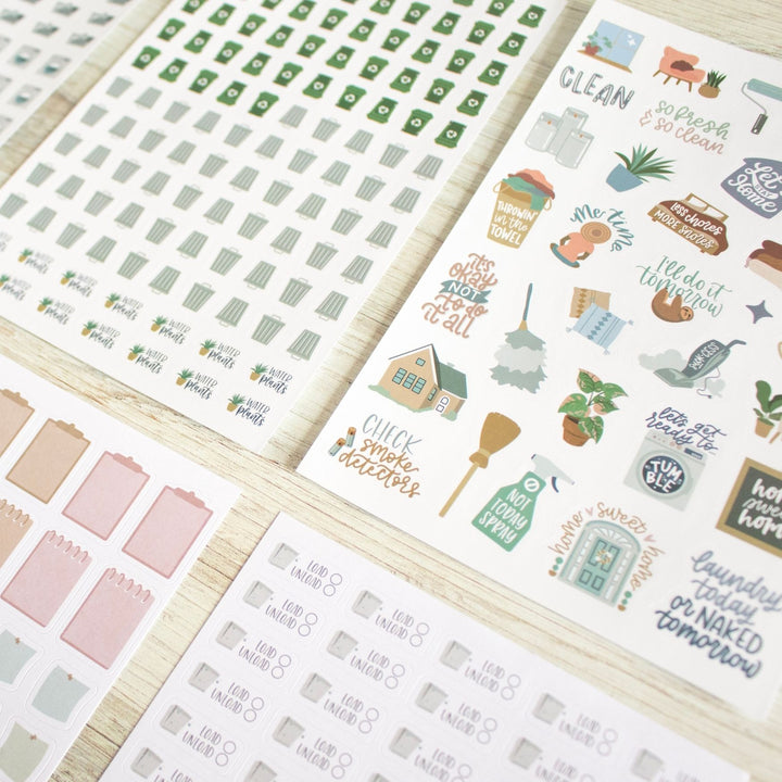 Planner Stickers, Household Chore Pack