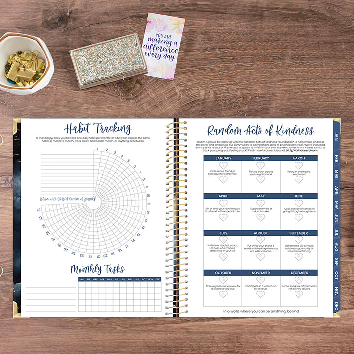 2026 Hard Cover Planner, 8.5" x 11", Midnight Sky