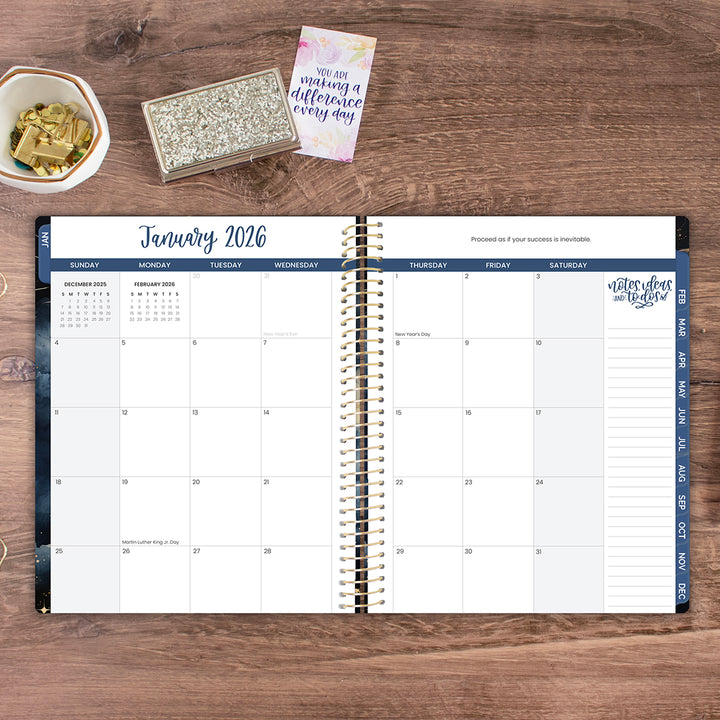 2026 Soft Cover Planner, 8.5" x 11", Midnight Sky