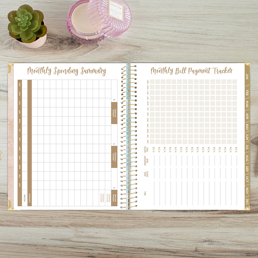 2026 Hard Cover Planner, 8.5" x 11", Ocean Oasis