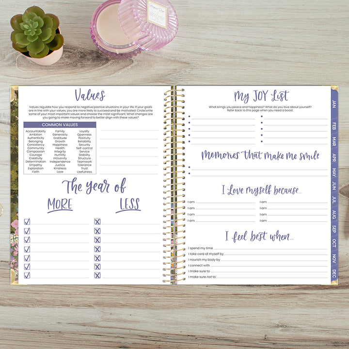 2026 Hard Cover Planner, 8.5" x 11", Wildflower Mountainside