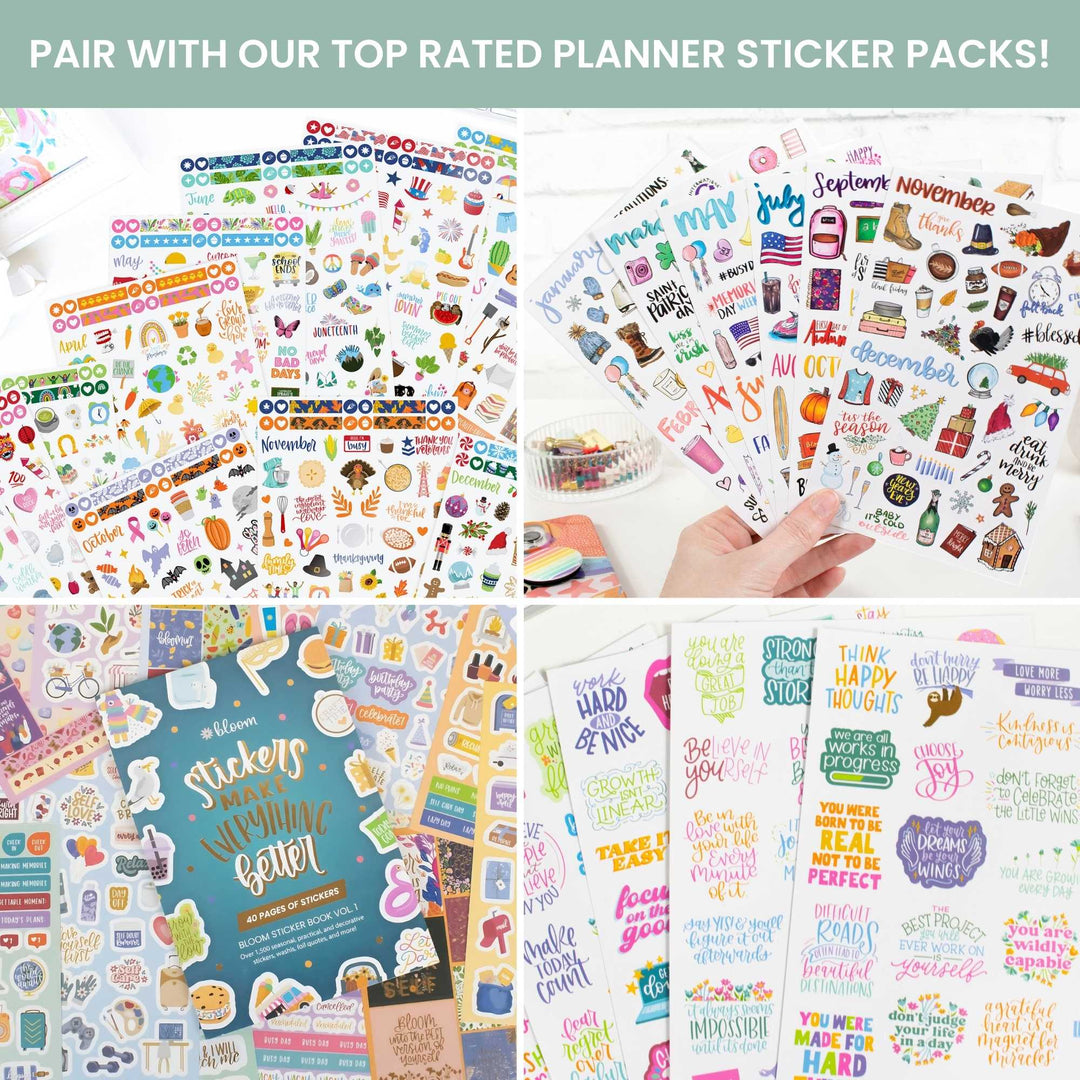 2026 Hard Cover Planner, 8.5" x 11", Beige Bouquet