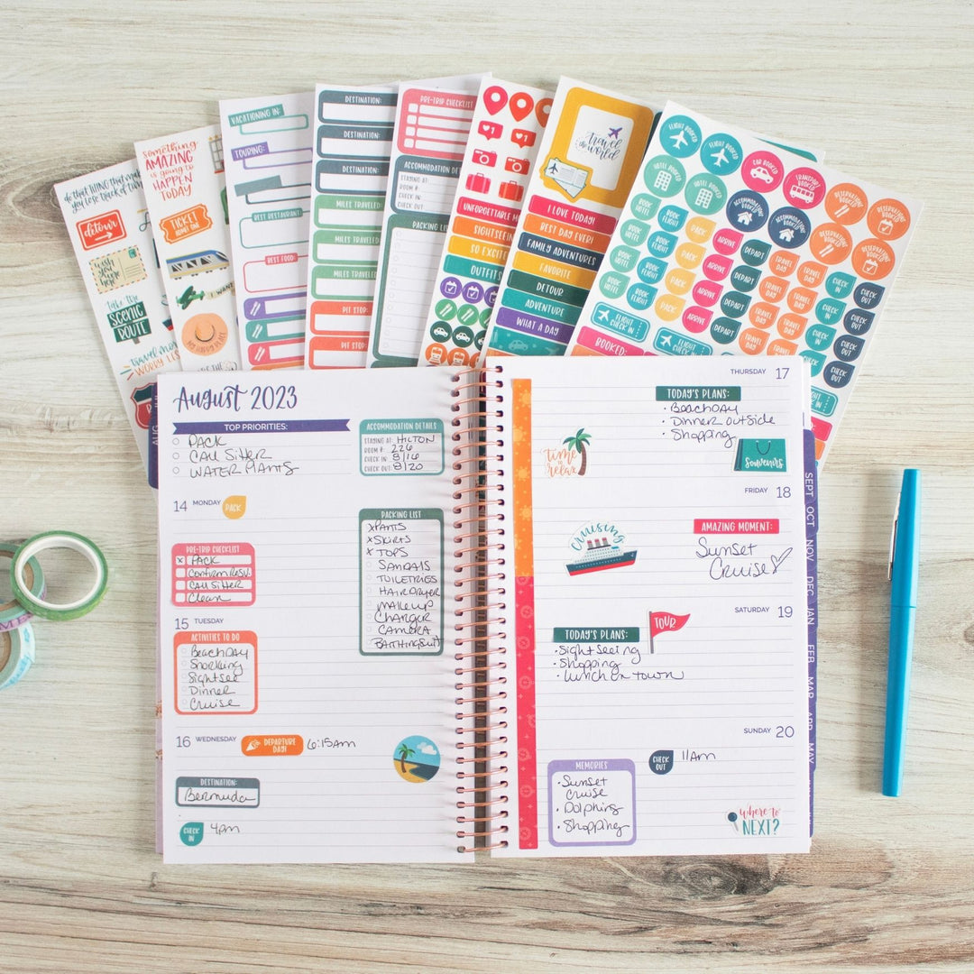 Planner Stickers, Travel Pack
