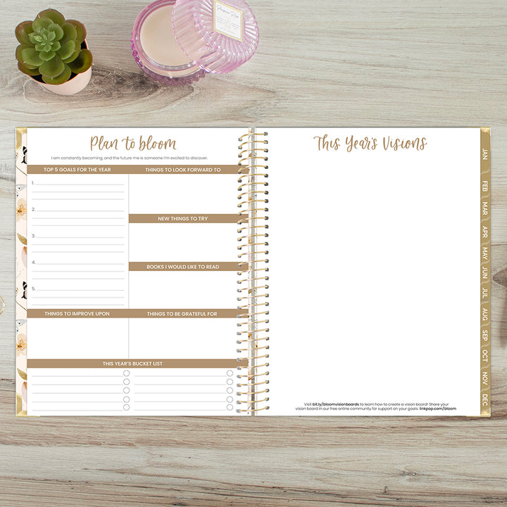 2026 Hard Cover Planner, 8.5" x 11", Butterfly Garden