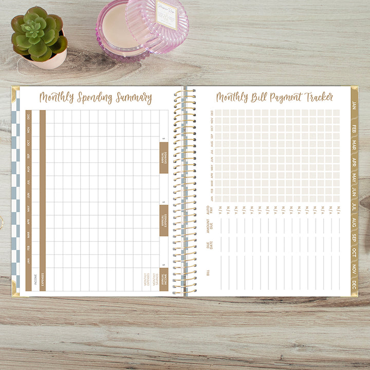 2026 Hard Cover Planner, 8.5" x 11", Checkered