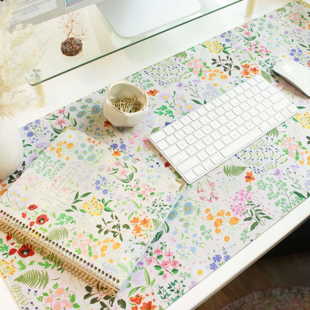 Large Desk Mat, Garden Party