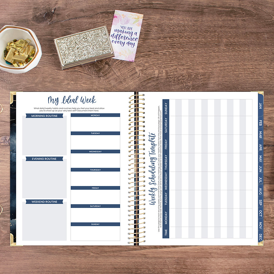 2026 Hard Cover Planner, 8.5" x 11", Midnight Sky