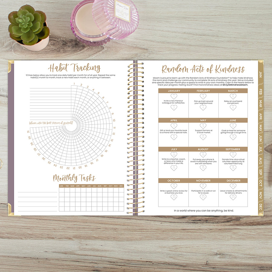 2026 Hard Cover Planner, 8.5" x 11", Linen, Purple