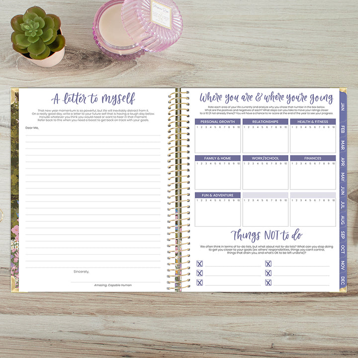 2026 Hard Cover Planner, 8.5" x 11", Wildflower Mountainside