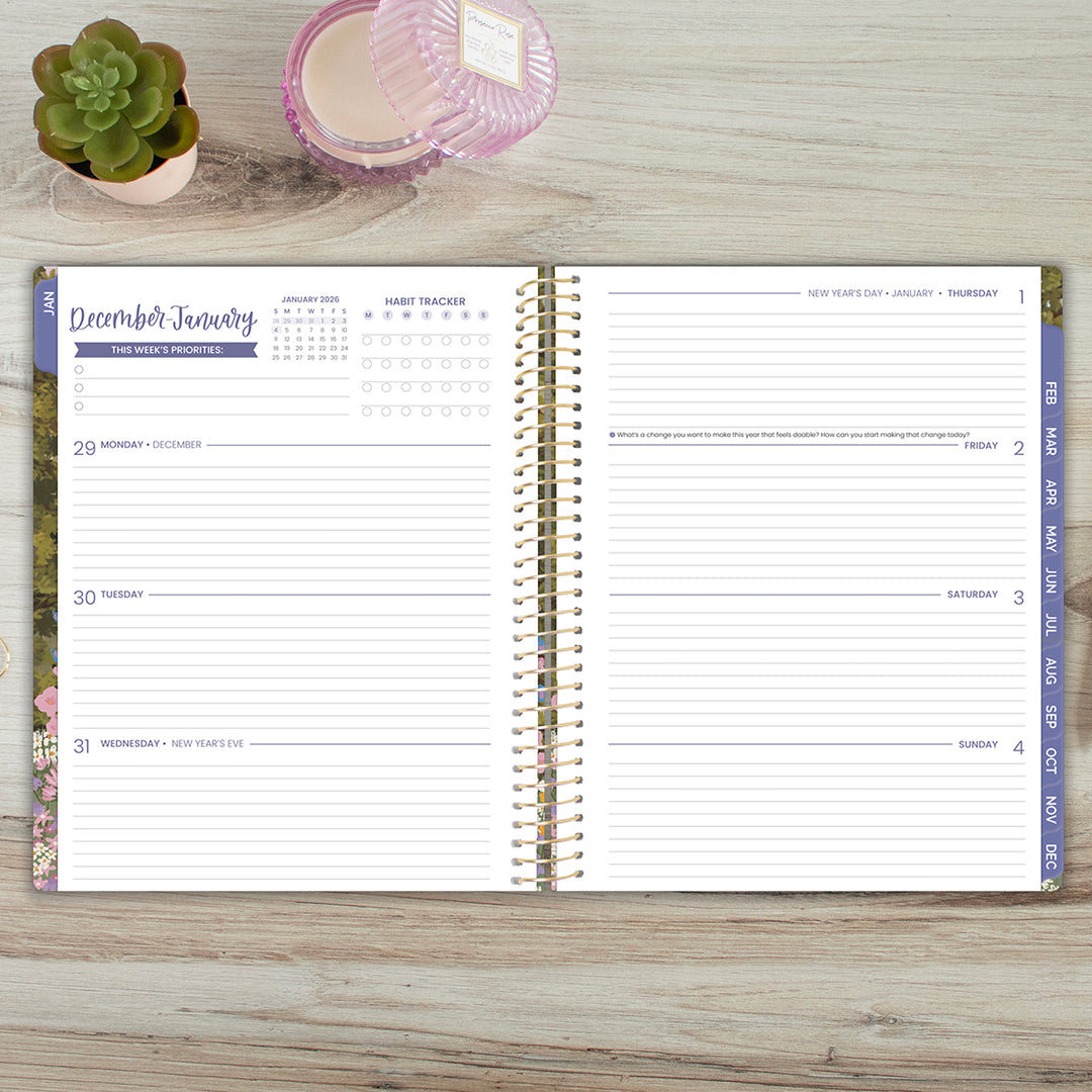 2026 Soft Cover Planner, 8.5" x 11", Wildflower Mountainside