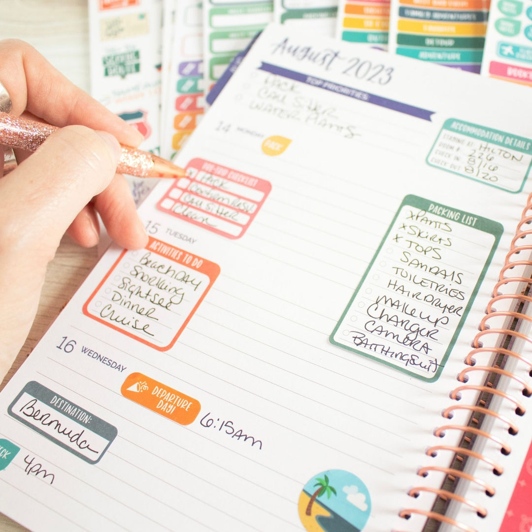 Planner Stickers, Travel Pack