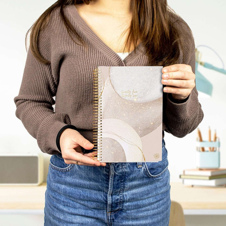2025-26 Soft Cover Planner, 5.5" x 8.25", Brushed Beige