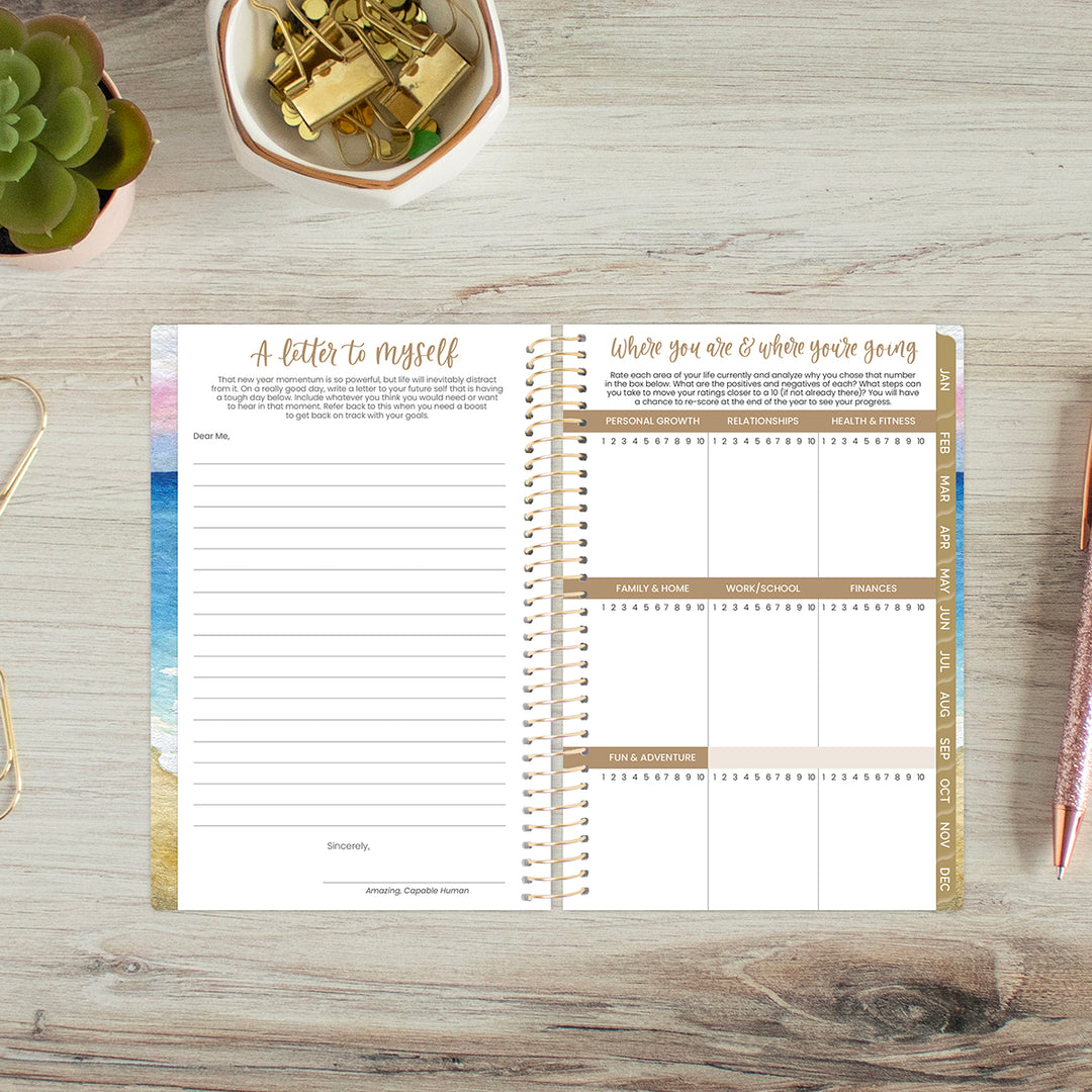 2026 Soft Cover Planner, 4" x 6", Coastal Calm