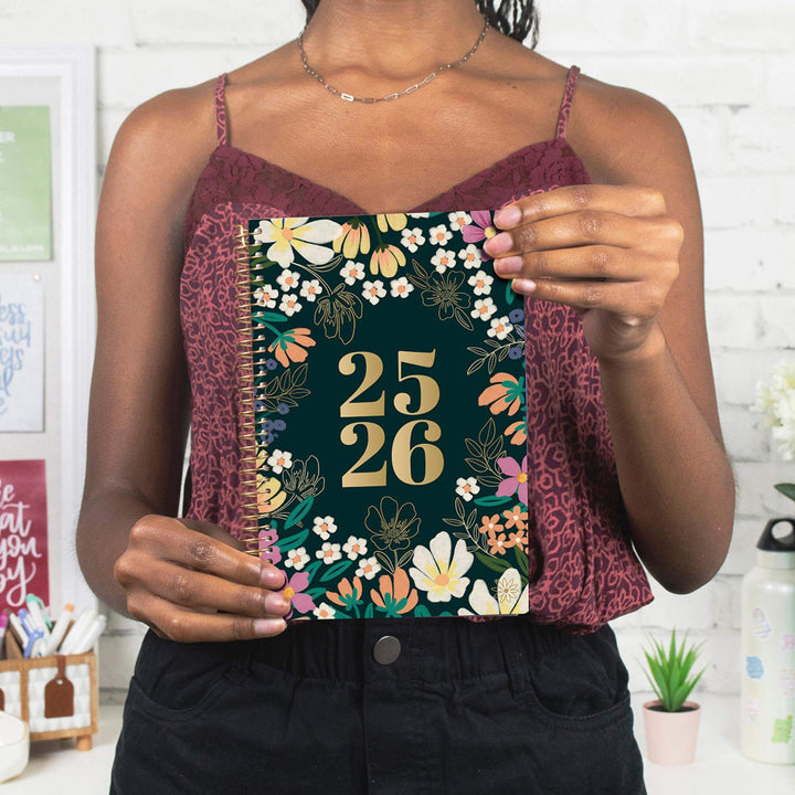 2025-26 Soft Cover Planner, 5.5" x 8.25", Blooming Wildly