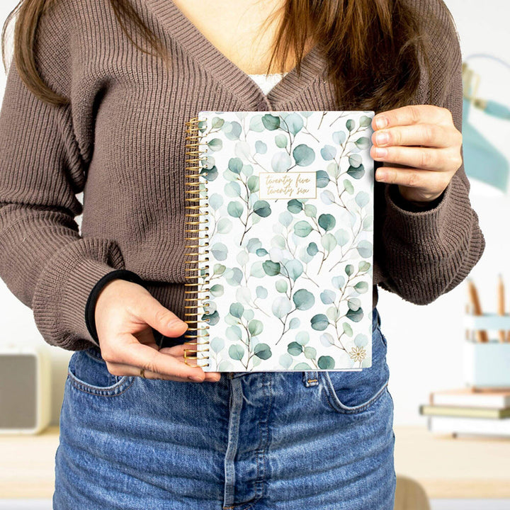 2025-26 Soft Cover Planner, 5.5" x 8.25", Boho Greenery