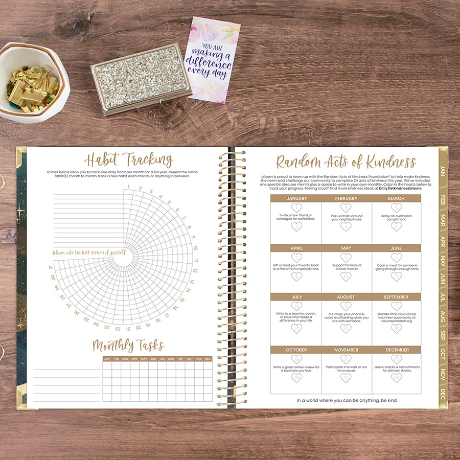 2026 Hard Cover Planner, 8.5" x 11", Celestial Skies