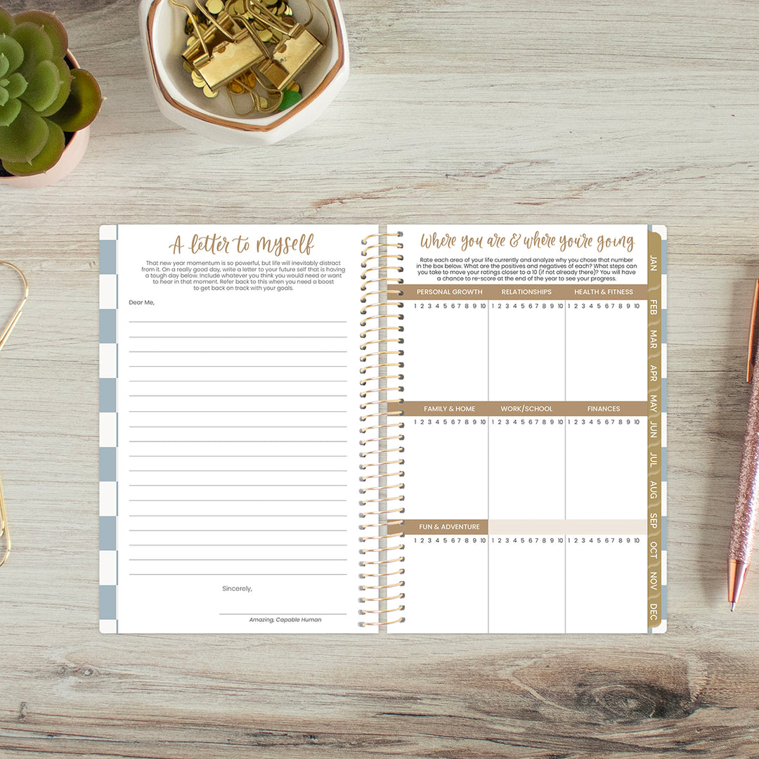 2026 Soft Cover Planner, 4" x 6", Checkered