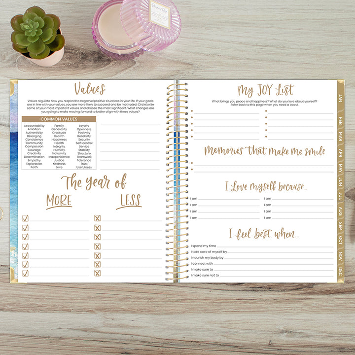 2026 Hard Cover Planner, 8.5" x 11", Coastal Calm