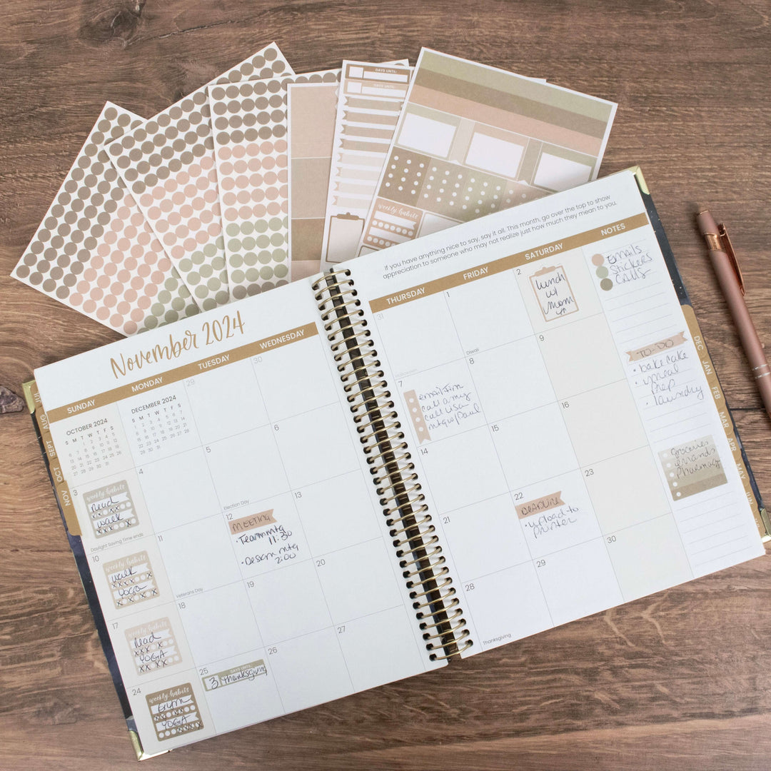 Planner Stickers, Color Coding Pack, Aesthetic Boho