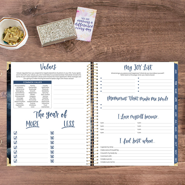 2026 Hard Cover Planner, 8.5" x 11", Midnight Sky