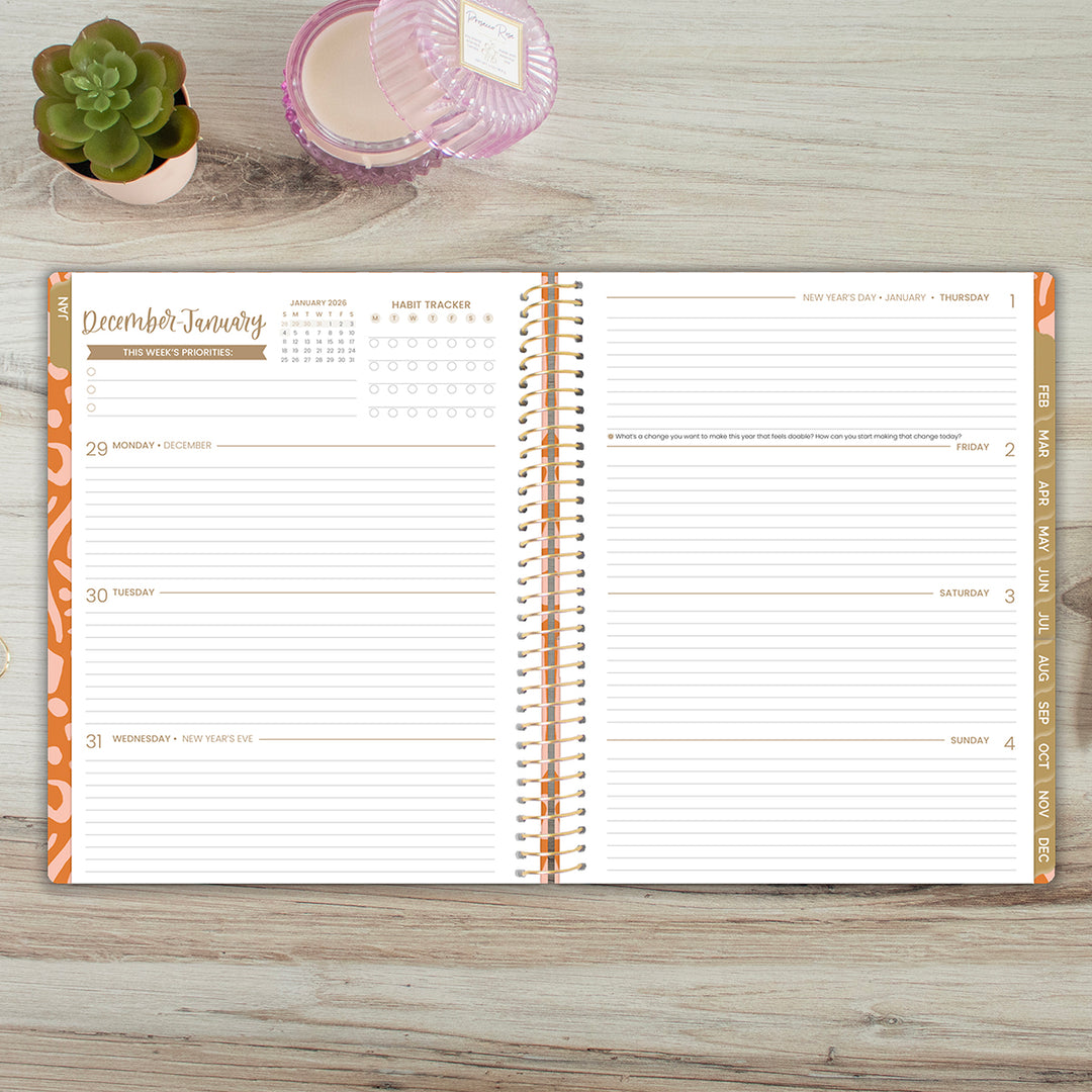 2026 Soft Cover Planner, 8.5" x 11", Moments of Grace