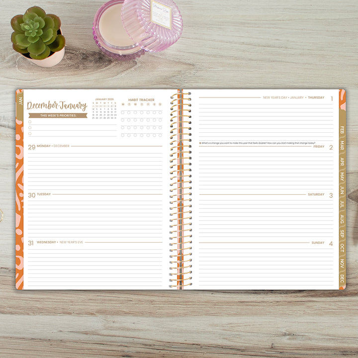 2026 Soft Cover Planner, 8.5" x 11", Moments of Grace