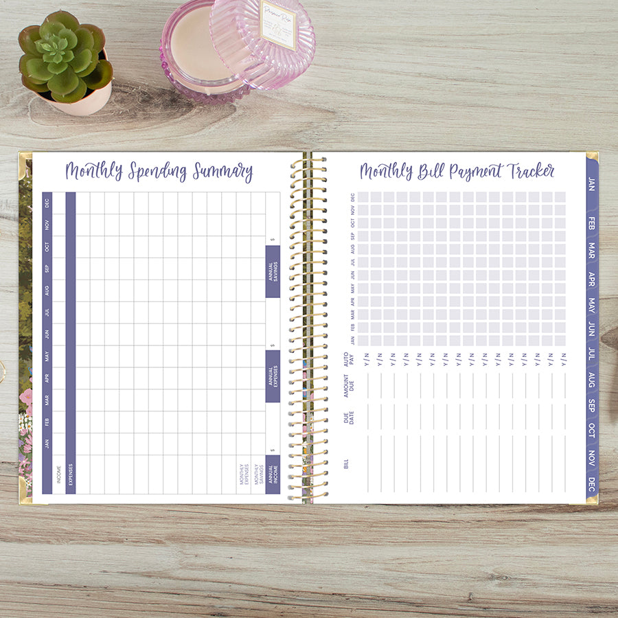 2026 Hard Cover Planner, 8.5" x 11", Wildflower Mountainside